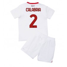 AC Milan Davide Calabria #2 Bortaställ Barn 2022-23 Korta ärmar (+ Korta byxor)